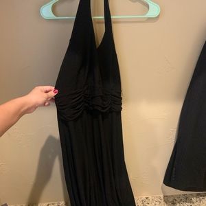 black halter dress